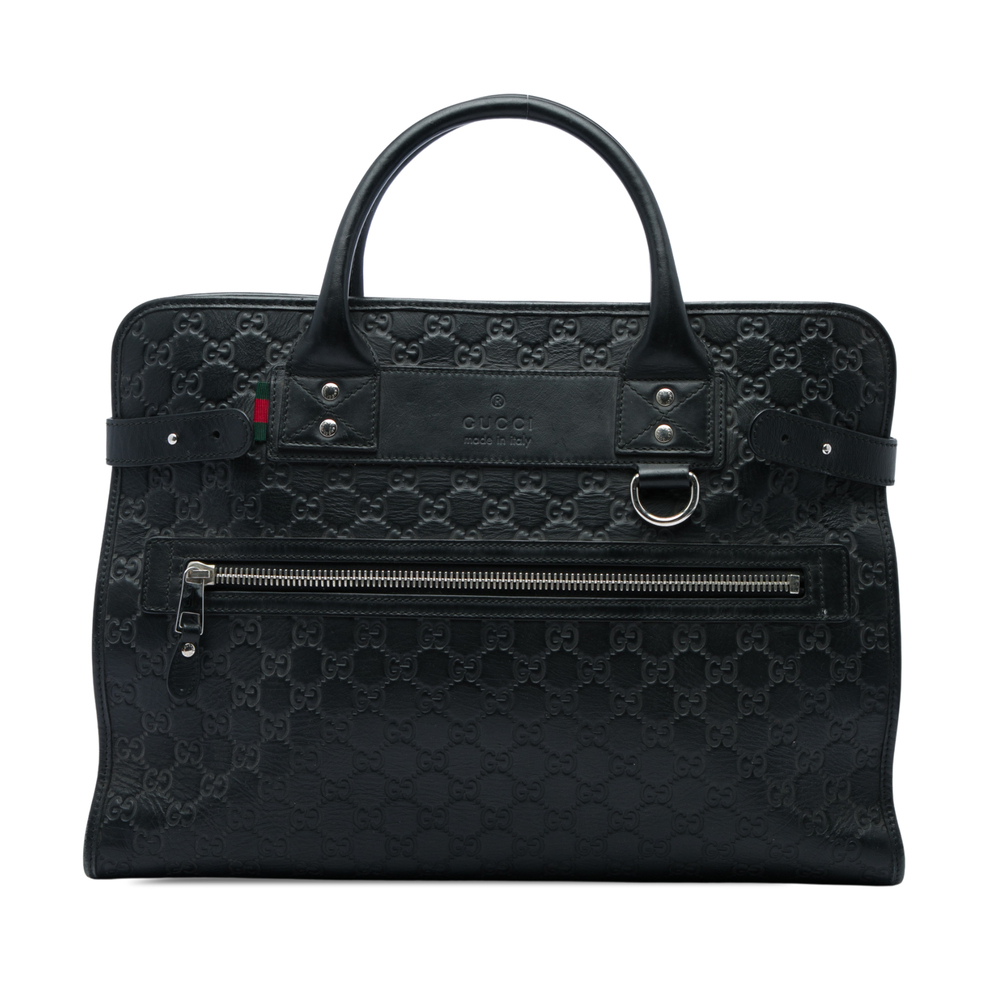 Pre-Loved Gucci Guccissima Web Business Bag